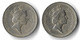 UK - 1 Pound 1985 + 1991 - 1 Pond