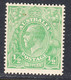 Australia 1914-20 Mint No Hinge, Wmk 5, Bright Green, See Notes, Sc# ,SG 20 - Nuevos