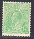 Australia 1914-20 Mint No Hinge, Wmk 5, Bright Green, See Notes, Sc# ,SG 20 - Neufs