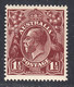 Australia 1924 Mint Mounted, Wmk 5, Deep Red-brown, Sc# ,SG 59 - Nuovi