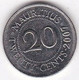 Maurice 20 Cents 2007 Seewoosagur Ramgoolam, En Acier Plaqué Nickel, KM# 53 - Maurice