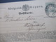 AD Bayern 1873 Ganzsache P1 Mit Trennungsmarkierung Oben! Stempel K1 Würzburg I Nach Wallendorf - Postal  Stationery