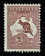 Australia 1935 Kangaroo 2/- Maroon C Of A Wmk Die II MH Variety - Ongebruikt