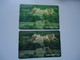 YEMEN 2 USED PHONECARDS   DIFFERENT  COLOURS  LANDSCAPES - Yemen