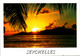 23316 - Seychellen - Anse Severe , La Digue , Sonnenuntergang - Gelaufen 2004 - Seychelles