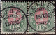 Heimat AR HEIDEN 1886-09-18 Post-Stempel Auf Paar Zu#17 Telegrapfen-Marke 1 Fr. - Telegraph
