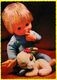 Carte Postale Ancienne Non Circulée - Poupée FURGA DOLL Avec Chien En Peluche - Speelgoed & Spelen