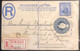 Trinidad & Tobago Entier Lettre Recommandé 2P Bleu + 2 1/2 Pence En Complément Pour Fort De France à La Martinique TTB - Trinidad & Tobago (1962-...)