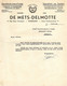 Factuur + Brieven Bonneteriefabriek De Mets-Delmotte Waregem 1939/1945 - Levensmiddelen