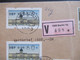 Berlin 1989 ATM Nr.1 Verschiedene Wertstufen MiF Mit BRD Marken Wertbrief über 500 DM V-Zettel 1000 Berlin 15 - Storia Postale