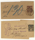 FRANCE - 1894 & 1902 - 2 Bandes De Journal Sage 1c (s.d.) & 2c (d.027) Oblitérées - Bandes Pour Journaux