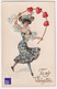 TOP To My Valentine CPA Gaufrée 1910s Femme Robe Mode Coeur Woman Dress Fashion Belle Epoque Embossed Postcard A64-40 - Valentijnsdag