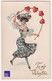 TOP To My Valentine CPA Gaufrée 1910s Femme Robe Mode Coeur Woman Dress Fashion Belle Epoque Embossed Postcard A64-40 - Valentine's Day