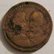 ITALY 1896 Wedding King Vittorio Emanuele & Elena Genuine Bronze Medal / Holed / 26 Mm 7 G / Very Nice Patina - Monarchia/ Nobiltà