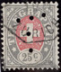 Schweiz Telegrahen-Marke 25 Rp. Grau/rosa Zu#15 Mit Perfin "T" #T001 Thomann & Liechti Zürich - Télégraphe