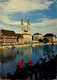 Zürich, An Der Limmat, Zunfthäuser, Grossmünster, Helmhaus - Elm