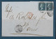 1868 - LSC De Londres Two Pence Paire Entr Angl. Amb. Calais 8/5/1868  - Londres>>>> Rothschild Paris (2 Scans) - Cartas & Documentos