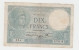 FRANCE 10 FRANCS 1939 VG P 84 - 10 F 1916-1942 ''Minerve''