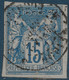 Colonies France Cochinchine TP N°41 15c Bleu Oblitéré "SAIGON/COCHINCHINE" TTB Signé A.BRUN - Nuevos