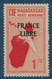 France Colonies Madagascar Poste Aérienne N°46* 1FR75  FRANCE LIBRE Frais & Signé A.BRUN - Posta Aerea