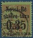 FRANCE Colonies Nossi Bé TAXE N°5 Obl 0fr35 Sur 20c Brique Sur Vert TTB (tirage  250!!) Signatures Dont Calves - Used Stamps