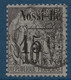 FRANCE Colonies Nossi Bé TAXE N°13 Obl 15c Sur 10c Noir Sur Lilas TTB (tirage 500) Signé A.BRUN - Usados