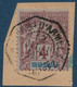 FRANCE Colonies Diego Suarez Fragment N°40 4c Groupe  Obl Dateur Hexagonal "Correspondances D'armées / Diego Suarez" TTB - Usados