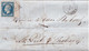 1855 - DROME - YVERT N°14A SUP ! Bord De Feuille - LETTRE CHEMINS DE FER LYON à AVIGNON - VALENCE => ST PAUL 3 CHATEAUX - 1853-1860 Napoleon III