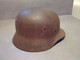 Delcampe - Coque Casque Allemand Ww2 Impacté - 1939-45