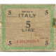 Billet, Italie, 5 Lire, 1943, KM:M18b, B - Allied Occupation WWII