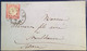Grosses Brustschild Mi.19 PLATTENFEHLER"gebrochener Innenkreis"Hufeisenstempel COLMAR1874 Brief>Alsace (lettre D.R - Cartas & Documentos