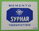 Buvard 1027 - Laboratoire - Mémento - SYPHAR - Etat D'usage:  Voir Photos - 13.5x10.5 Cm Fermé Environ - Années 1950 - Produits Pharmaceutiques