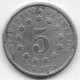 ETATS UNIS  - 5 Cent  1873 - 1866-83: Shield