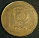 REPUBLIQUE DOMINICAINE - 1 PESO 2014 - DUARTE - Magnétique - Magnetic - Juan Pablo Duarte Y Diez - Dominicana