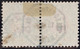 Heimat SG RAGAZ 1885-09-15 Blauer Telegraphen-Stempel Auf Paar 1Fr. Zu#17 Telegraphen-Marke - Telegraafzegels