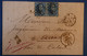 D93 BELGIQUE BELLE LETTRE 1864 MONS POUR ARRAS PUIS REDIST BOULOGNE FRANCE BELLE .PAIRE 20 CENT + CACHETS ET TEMOIGNAGE - 1849-1865 Medallions (Other)