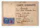 VP18.859 - Commissariat De Police De CHATELLERAULT 19?? - Carte D'Identité - Mr GIRAULT - Police