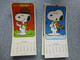 Lot De 2 Calendriers SNOOPY Schultz 1984  ; PAP 10 - Grand Format : 1981-90