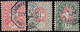 Heimat VD MONTREUX ~1885 Lot 3 Telegraphen.Marken Mit Telegraphen-Stempel 10Ct, 25Ct. 1Fr. - Télégraphe