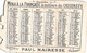 2  Calendriers  1892  Moka à La Française Chicorées Paul Mairesse Cambrai  Litho. Découpis - Petit Format : ...-1900