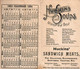 1 Calendar  1893   Huckins' Soups And Sandwich Meats Boston Massach. - Tamaño Pequeño : ...-1900