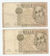 LOT De 2 BILLETS De BANQUE ITALIE - 2 BANKS OF BANK ITALY - 2 BANCOS DE BANCO ITALIA - Kiloware - Banknoten