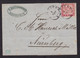 Germany - Baden: Cover / Folded Letter, 1871, 1 Stamp, Heraldry, Messkirch To Nurnberg (minor Damage, See Scan) - Storia Postale