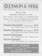 JEUX OLYMPIQUES - OLYMPIA - 1936 - BILD N° 109 - édit; PET. CREMER à DUSSELDORF - CARTE (6,5 X 8,5 Cm) - TRES BON ETAT - Trading Cards