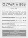 JEUX OLYMPIQUES - OLYMPIA - 1936 - BILD N° 115 - édit; PET. CREMER à DUSSELDORF - CARTE (6,5 X 8,5 Cm) - TRES BON ETAT - Trading-Karten
