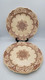 ✅Assiette X2 Victorian WEDGWOOD 1884 Coll. Queen Charlotte RD1474 Diam 23cm #rare #eathernware #sepia #collection - Wedgwood