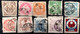 588.JAPAN.1885 TELEGRAPH SET #1-10 ON PAPER - Telegraafzegels