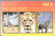 CARTE-PREPAYEE-BIP BIP 2001-100F-Girafe-Lion-Eléphant-Exp 31/12/2001-Gratté-Plastic Glacé Epais-Glacé-TBE - Oerwoud
