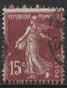 Timbre N° 189, Semeuse Camée , Piquage à Cheval Et Encrage Imparfait - Used Stamps