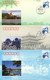 CHINA PRC- Twelve (12) Different BF.JF-1 Silk Covers With 8f Stamps. All Different Scenes Described On The Back. - Collections, Lots & Séries
